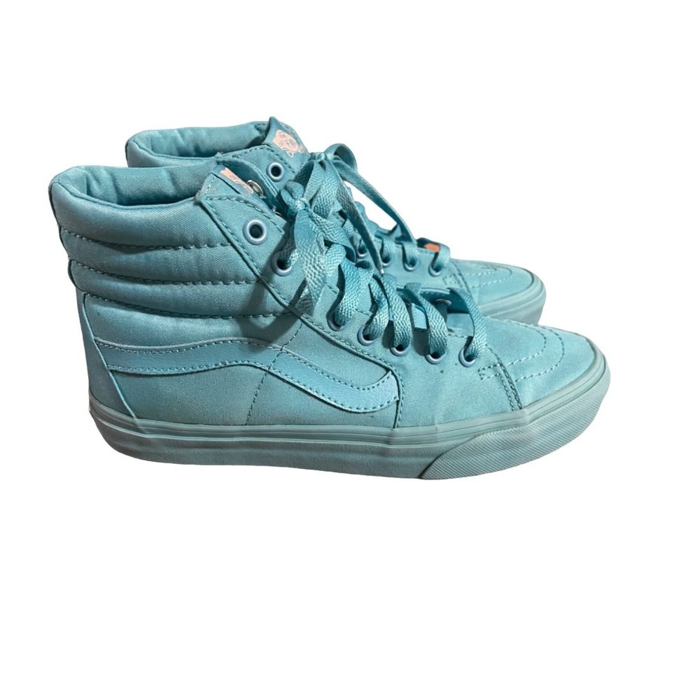 Vans Size Womens 8.5 Men's Size 7 Unisex Teal Blue High-Top Sneakers #S-4-5